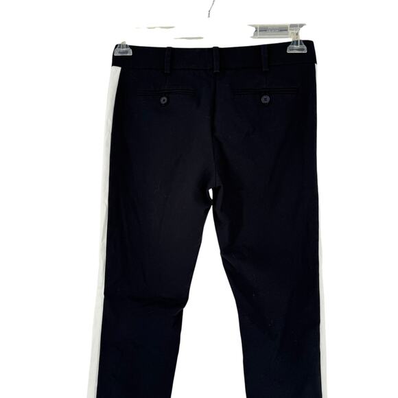 Club Monaco Pants Sarah Tuxedo Stripe Dress Pants Size 2 Navy Blue Classic Chic - Picture 6 of 8